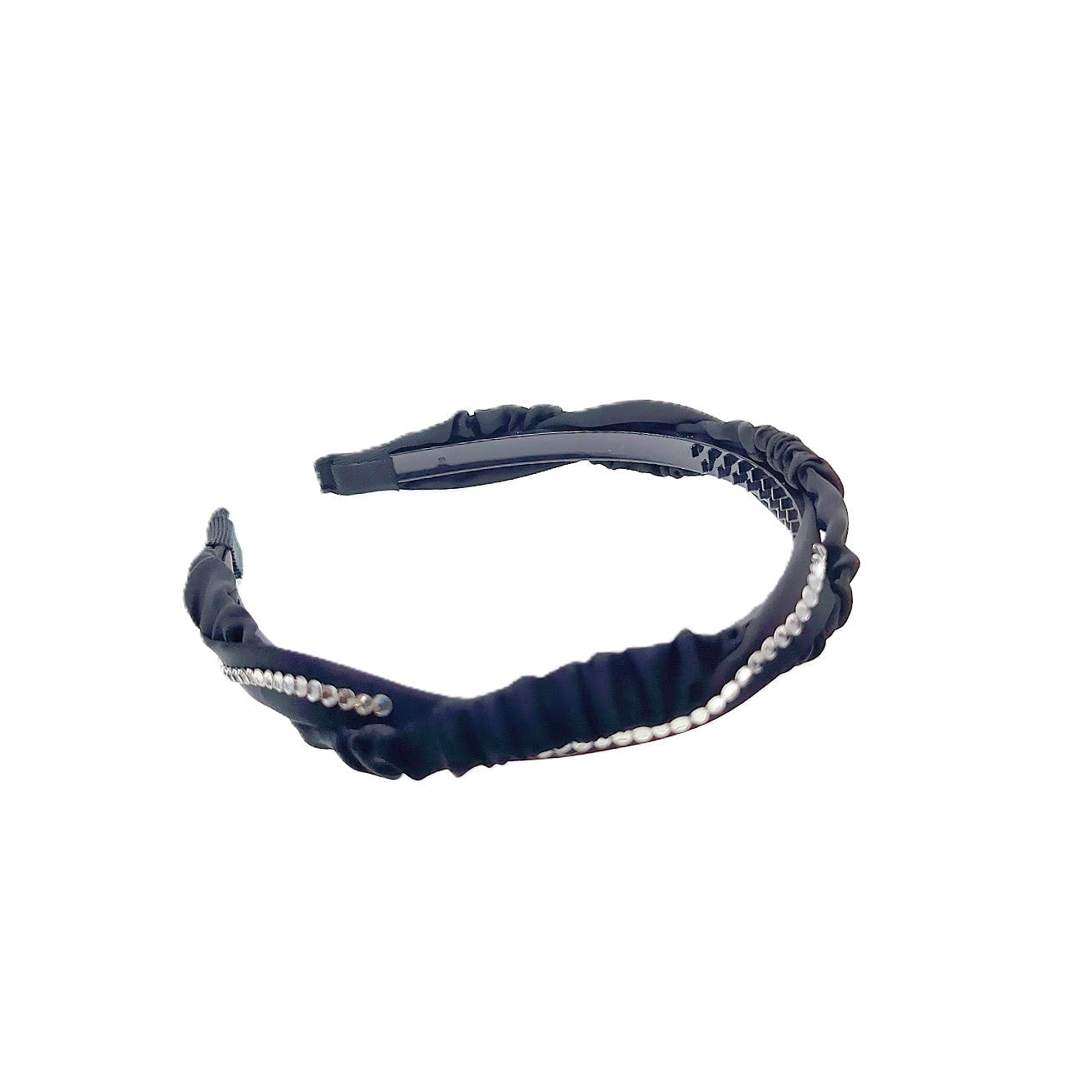 Satin Hairband with Crystals